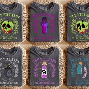 Camiseta del Club de Brujas Malas, camiseta retro de bruja de Halloween, camiseta de amigos de Halloween, disfraz de villano de dibujos animados, camiseta de villanos malvados de Halloween