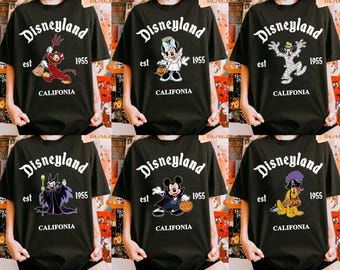 Disneyland Halloween All Characters Shirts, Mickey And Friends Halloween Trip Shirts, 2025 Halloween Matching Shirt, Halloween Family Shirts