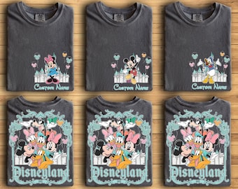 Gepersonaliseerde Disneyland Mickey en vrienden shirts, retro Disney familie 2025 shirts, retro Disneyland Trip T-shirt, Disney familie vakantie shirts