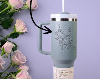 Personalized Stanley Tumbler 40oz | Engraved Name Travel Mug