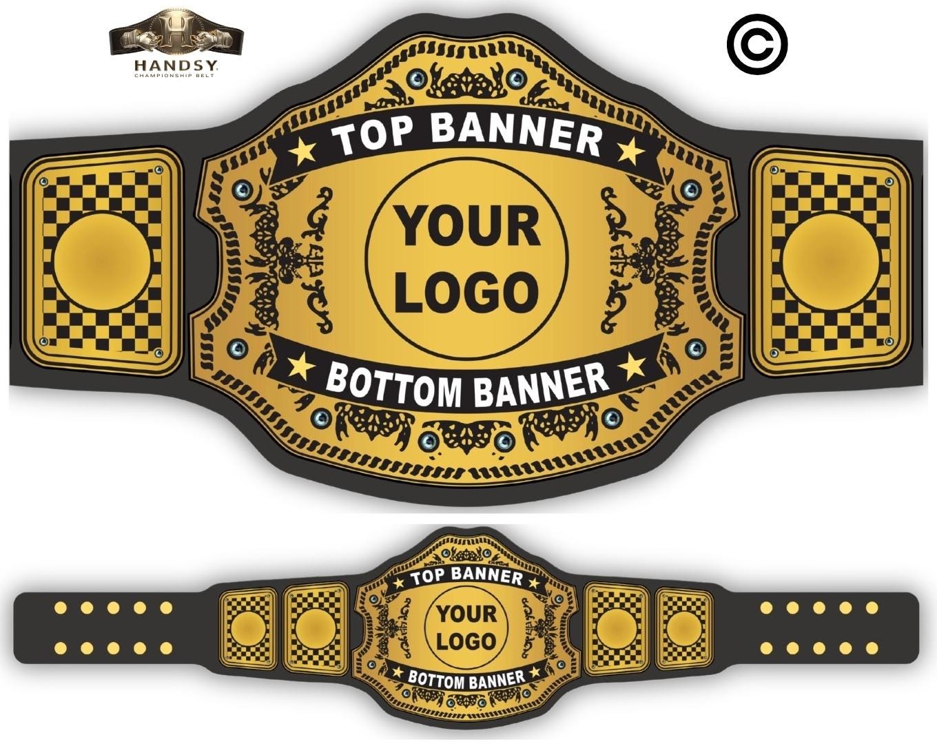 Custom Championship Belt - Customizable Wrestling Belt for Award Sports Events - Personalized Wrestling Belt