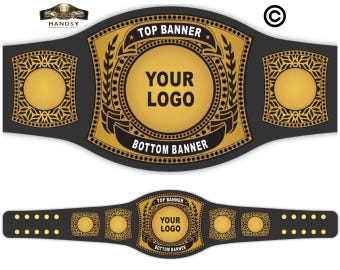 Custom Wrestling Belt - Customizable Championship Belt for Award Sports Events - Personalized Wrestling Belt