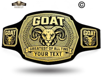 Goat Championship Belt - Ultimate Goat Trophy, Award, and Medal - Perfect Greatest of All Time Decor and Gifts