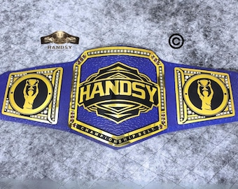 Custom Championship Belt with HD Engraving on Metal Plates – Personalize with Your Logo & Design for the Ultimate Wrestling Award