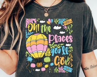 Camiseta Oh The Places You'll Go, camiseta del maestro, camiseta del día de la lectura, el gato en el sombrero, camiseta de cosa 1 cosa 2, camiseta del amante de los libros, regalo para el maestro