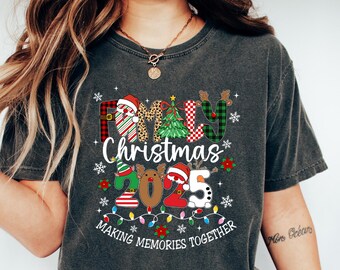 Comfort Colors® Making Memory Together T-Shirtm, Christmas Crew 2025 T-Shirt, Family Matching Christmas Tshirt,Family Christmas Shirt