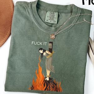 Comfort Colors® Fuck It Stay Cool No Matter What Shirt, Witch On Fire shirt, Feminist Witch Tee Gift,Women Empowerment, Women's Rights Shirt