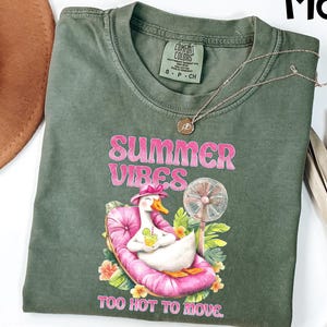 Comfort Colors® Summer Vibes T-shirt, Funny Summer T-shirt, Goose Summer T-shirt, Trendy Summer 2025 T-shirt, Goose Lover T-shirt
