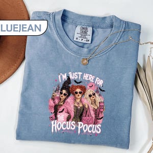Comfort Colors® Pink Halloween Shirt, Glam Witchy T-Shirt, Spooky Girl Graphic Tees, Trendy Spooky Season Shirt, Retro October Holiday Tee image 6