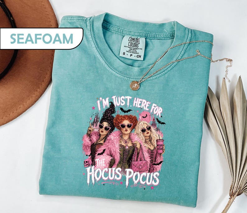 Comfort Colors® Pink Halloween Shirt, Glam Witchy T-Shirt, Spooky Girl Graphic Tees, Trendy Spooky Season Shirt, Retro October Holiday Tee image 8