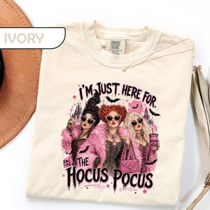 Comfort Colors® Pink Halloween Shirt, Glam Witchy T-Shirt, Spooky Girl Graphic Tees, Trendy Spooky Season Shirt, Retro October Holiday Tee image 3