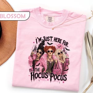 Comfort Colors® Pink Halloween Shirt, Glam Witchy T-Shirt, Spooky Girl Graphic Tees, Trendy Spooky Season Shirt, Retro October Holiday Tee image 9