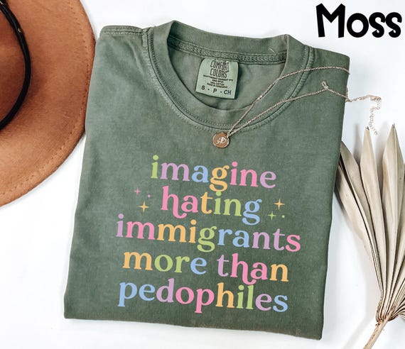 Comfort Colors® Pro Immigrant Shirt, Progressive Activist Tee, Anti Trump Protest Top, Political Statement T-Shirt