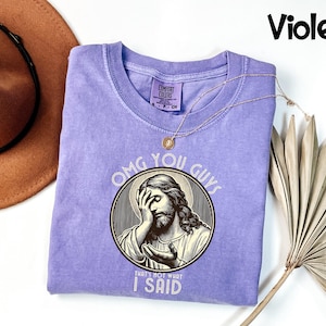 Camiseta divertida de Jesús Comfort Colors®, camiseta "Eso no es lo que dije", camiseta religiosa sarcástica, camiseta con meme viral imagen 4