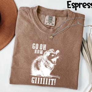 Comfort Colors® Cowboy Opossum Shirt, Go On Now Git Shirt, Western Opossum Tee, Funny Cowboy Shirt, Animal Lover Gift, Cowboy Lover Shirt