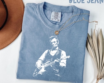 Camiseta Comfort Colors® Abraham Lincoln Guitarra, Camiseta Divertida del Presidente, Camiseta con Meme Patriótico, Camiseta con Humor Histórico, Regalo del Día de los Presidentes