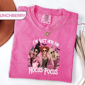 Comfort Colors® Pink Halloween Shirt, Glam Witchy T-Shirt, Spooky Girl Graphic Tees, Trendy Spooky Season Shirt, Retro October Holiday Tee image 7