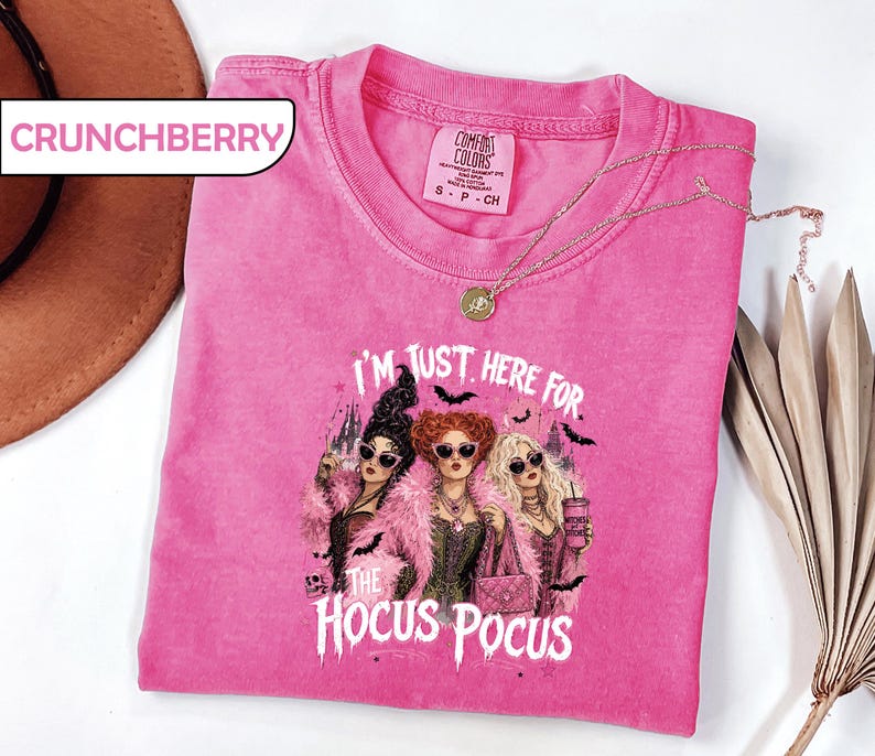 Comfort Colors® Pink Halloween Shirt, Glam Witchy T-Shirt, Spooky Girl Graphic Tees, Trendy Spooky Season Shirt, Retro October Holiday Tee image 7