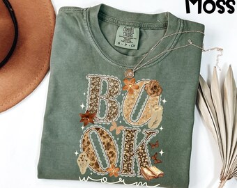 Camiseta Comfort Colors® para amantes de los libros, camiseta Cottagecore para amantes de los libros, camiseta con gráfico literario floral, regalo para lectores, ropa para amantes de los libros