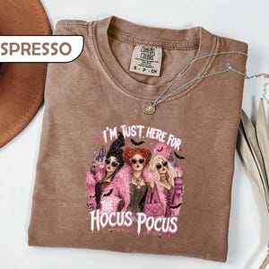 Comfort Colors® Pink Halloween Shirt, Glam Witchy T-Shirt, Spooky Girl Graphic Tees, Trendy Spooky Season Shirt, Retro October Holiday Tee image 1