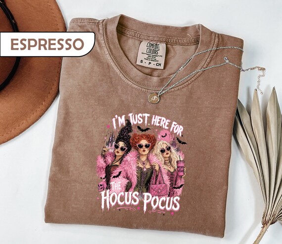 Comfort Colors® Pink Halloween Shirt, Glam Witchy T-Shirt, Spooky Girl Graphic Tees, Trendy Spooky Season Shirt, Retro October Holiday Tee