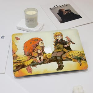 Capa estética com personagens do tema Wolfwalkers para MacBook Air 15/13, MacBook Pro 16/14, MacBook M4/M3, capa para laptop, presente de aniversário