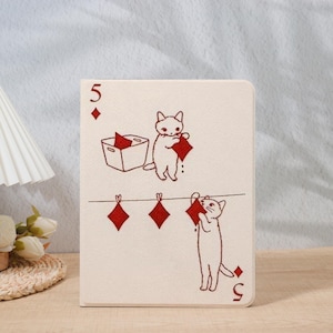 Kawaiii Cute Kitten Poker iPad-hoes, kat iPad-hoes voor iPad 11e 2025, iPad Air7/6-11" 13", iPad Pro 2024, iPad Mini 7/6, iPad 10/9e
