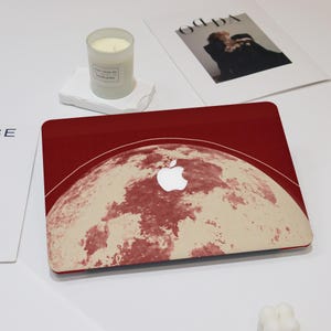 Cute Cartoon Space Macbook Case Red Moon Macbook Case Cover for New Macbook Air 11/13/15   Macbook Pro 13/14/16 Macbook M4 Macbook 12 inches