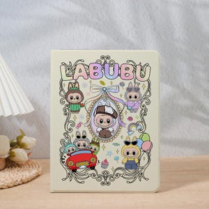 Labubu Cute iPad Case with Pencil Holder Cover for iPad Air 7/4/5/6 10.9"11"13" 2025, iPad Pro 12.9", iPad 8/9/10/11 Gen, iPad Mini 6/7 Case