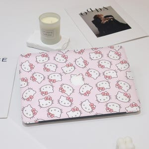 Cute Cartoon Pink Kitty Macbook Case Aesthetic Macbook Case Cover for Macbook Air 11/13/15 Macbook Pro 13/14/16 Macbook M4 Macbook 12 inches