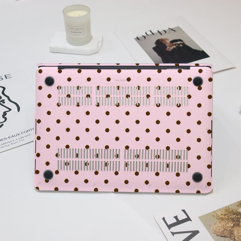 Cute Cartoon Blown Dots MacBook Case Gradient Pink MacBook Case Cover ...