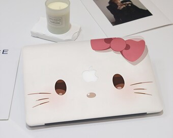 Kawaii Kitty Pattern MacBook Case For New MacBook Air 15/13/11, MacBook Pro 16/14/13, M4 M2 M3 2025 2024, Neo A18 Case, Laptop Cover