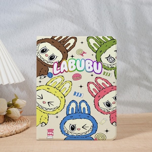 Etui Labubu Cute iPad z uchwytem na długopis do iPada Air 7/4/5/6 10,9"11"13" 2025, iPada Pro 12,9", iPada 8/9/10/11 generacji, iPada Mini 6/7