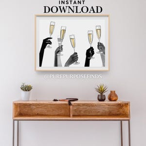 cheers print | bar cart wall decor | cheers sign | cheers printable wall art | bar cart accessories | bar cart art | digital download