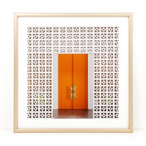 Palm Springs Photography, Parker Palm Springs, California, Orange Doors, Mid Century Home Photo, Boho Art, Desert, Parker Hotel