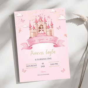 Princess birthday invitation