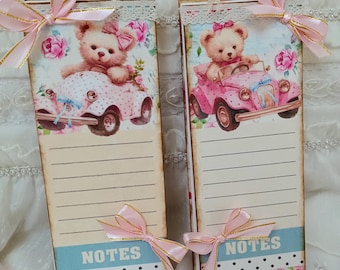 DIGITAL FILE / Bears Notepad Beginner Digital Kit / Ephemera / Printable Download jpg File / Make It Yourself / DIY Craft Ephemera