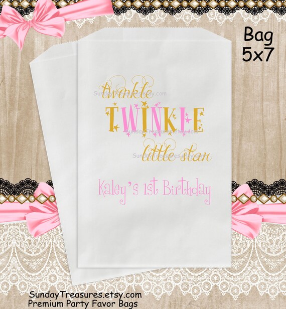 twinkle twinkle little star favor bags