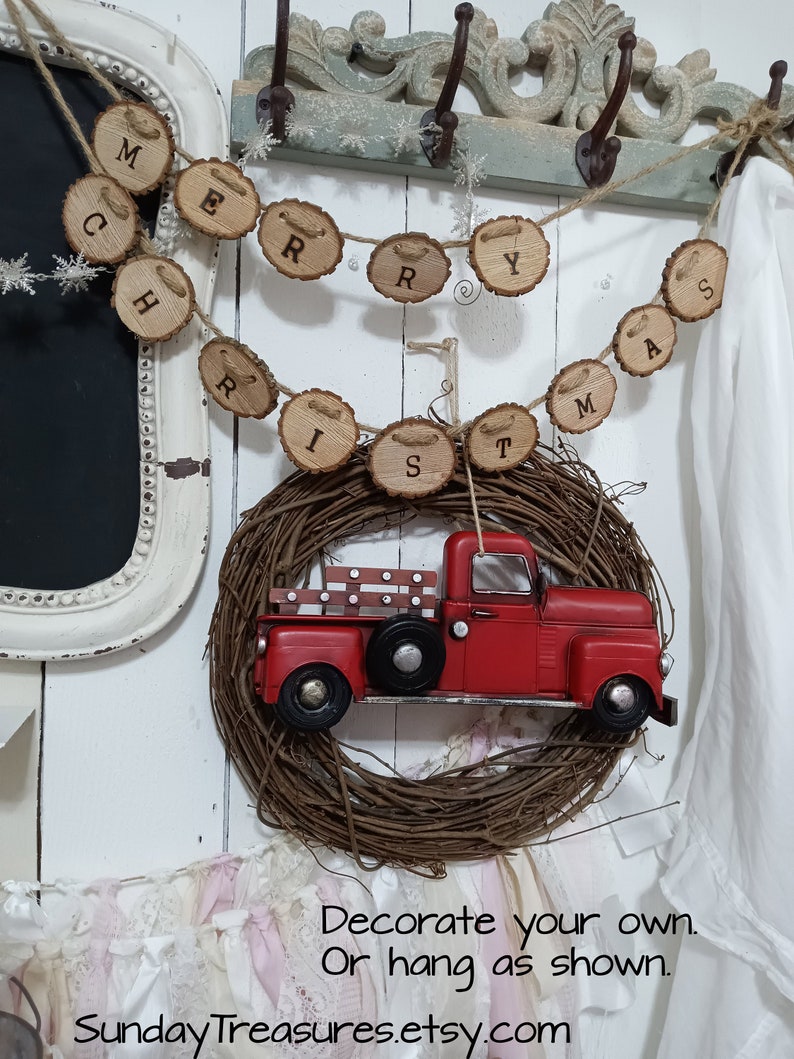 Red Metal Truck Grapevine Wreath DIY Starter Kit Hang as Etsy