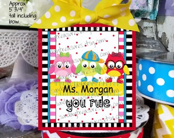 Teachers Rule Wood Art Shelf Block / Cute Owls / School Teacher Gift / Kids  Personalized Teacher Decor Tiered Tray Decor/ See MORE Colors