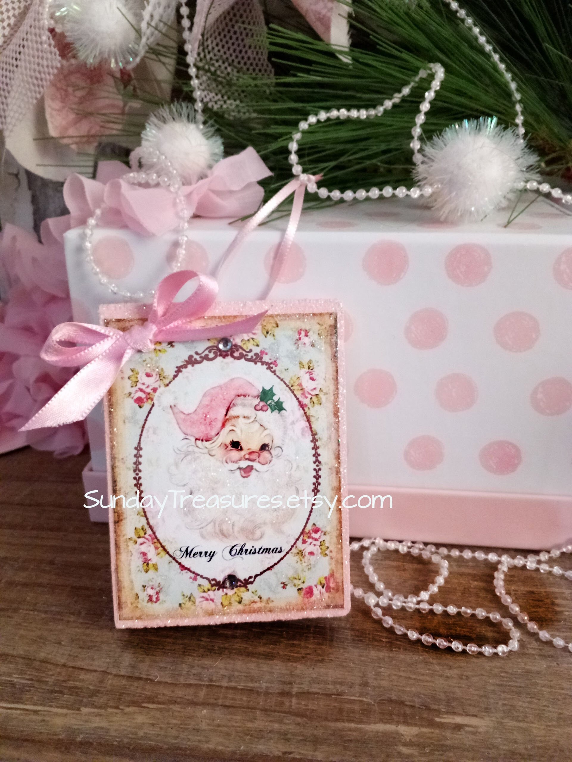Ornement De Noël rose