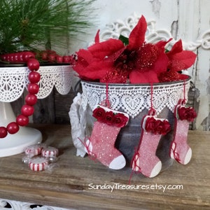 Red Wood Beaded Garland