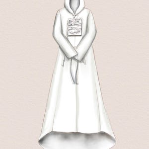 Custom Made Funeral Garment with Pocket for Farewell Ritual | Handmade Funeral Shrouds | Eco-friendly Burial Attire | Burial Shrouds