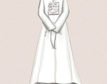 Custom Made Funeral Garment with Pocket for Farewell Ritual | Handmade Funeral Shrouds | Eco-friendly Burial Attire | Burial Shrouds