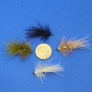 Streamers, Beadhead Woolly Buggers, 4 pack, hook sizes 4-8