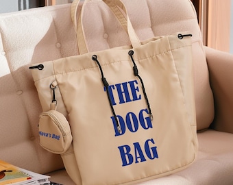 The Dog Bag Tote, Custom Bag with Dog Name, Personalized Pet Tote, Dog Owner Gift, Gift Idea For Canine Lover, Dog Owner Christmas Gift Bag