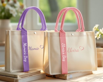 Custom Tote Bag with name, Tote Bag for Party, Girls Trip Bag, Travel Bag, Personalized Tote Bag, Birthday Gift Bag, Christmas Gift Tote Bag