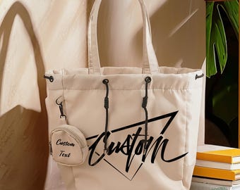 Custom Logo Canvas Tote Bags, Personalized Tote Bags With Your Logo, Customizable Business Logo Bag, Shopping Bag, Unique Gift Tote Bag