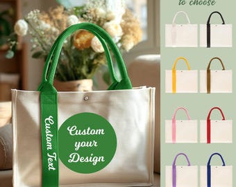 Custom Logo Canvas Tote Bags, Personalized Cotton Bags With Logo, Customizable Business Logo Bag, Unique Gift Tote Bag, Christmas Gift Bag