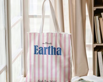 Custom Canvas Bag with name, Tote Bag for Party, Travel Bag, Personalized Tote Bag, Birthday Bag, Gift bag for friends, Christmas Gift Bag